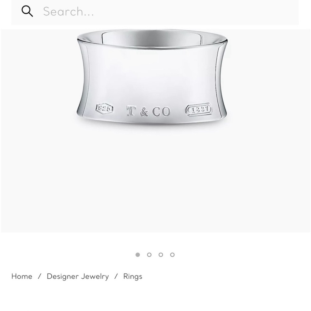 AUTHENTIC Tiffany & Co 1837 Sterling Wide Band Ring Size 6